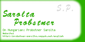 sarolta probstner business card